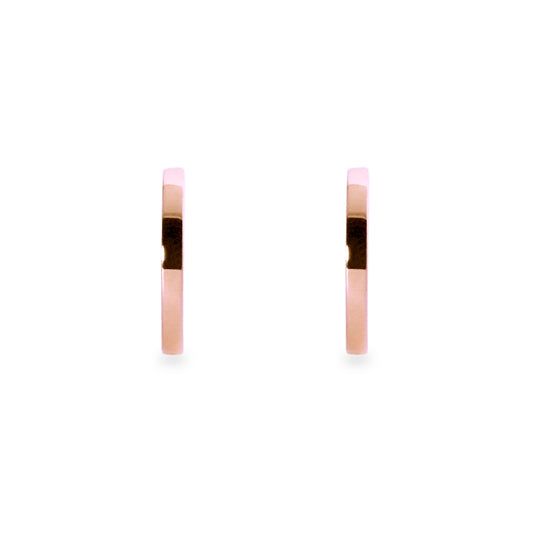 Aros huggies lisos oro rosado