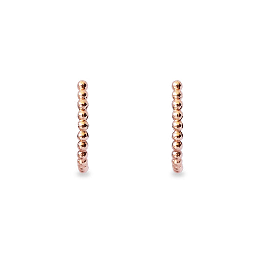 Aros arcos de esferas oro rosado