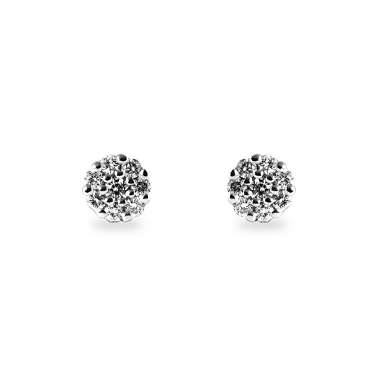 Aros halo platino pequeños