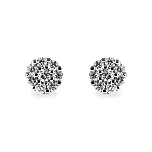 Aros halo platino grandes