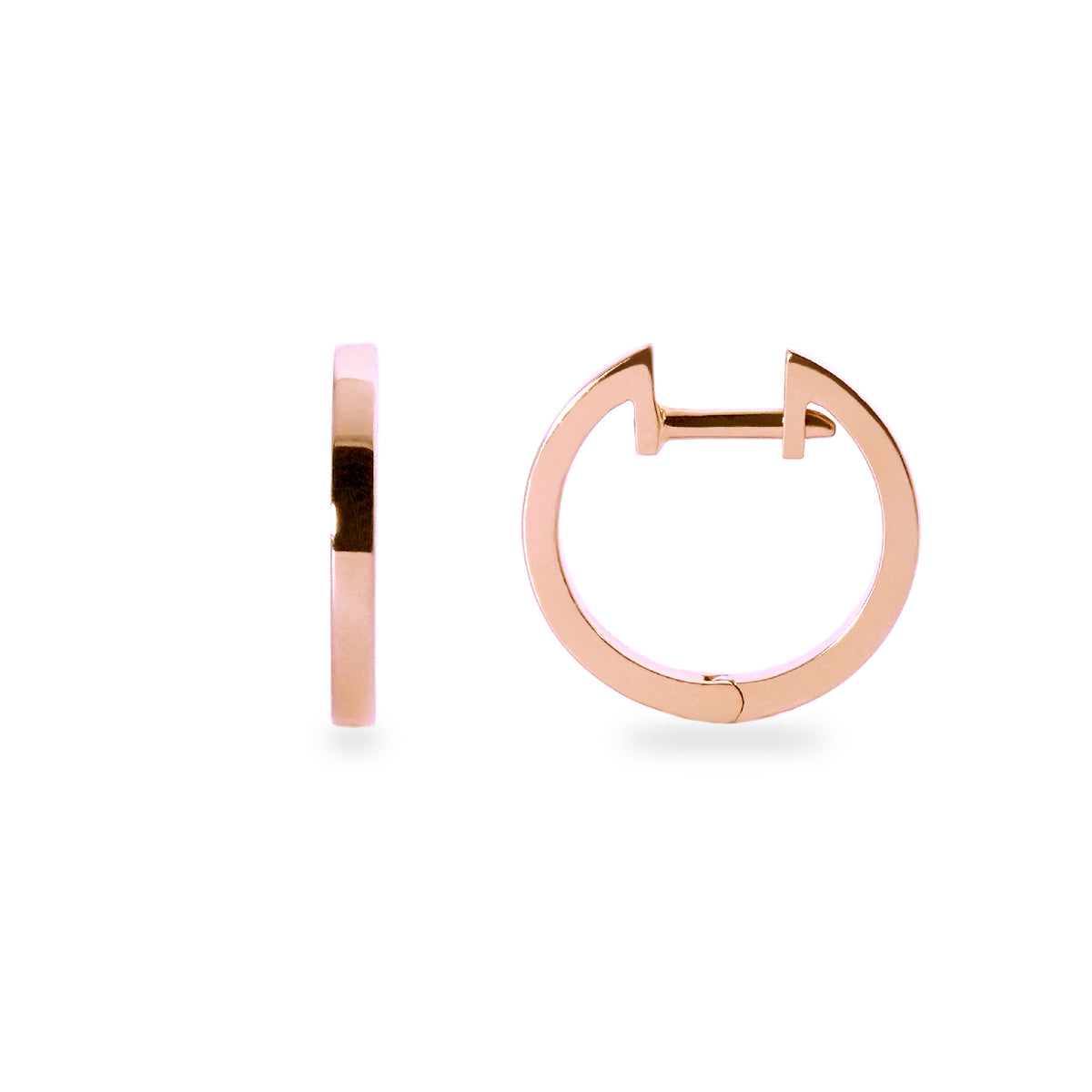 Aros huggies lisos oro rosado