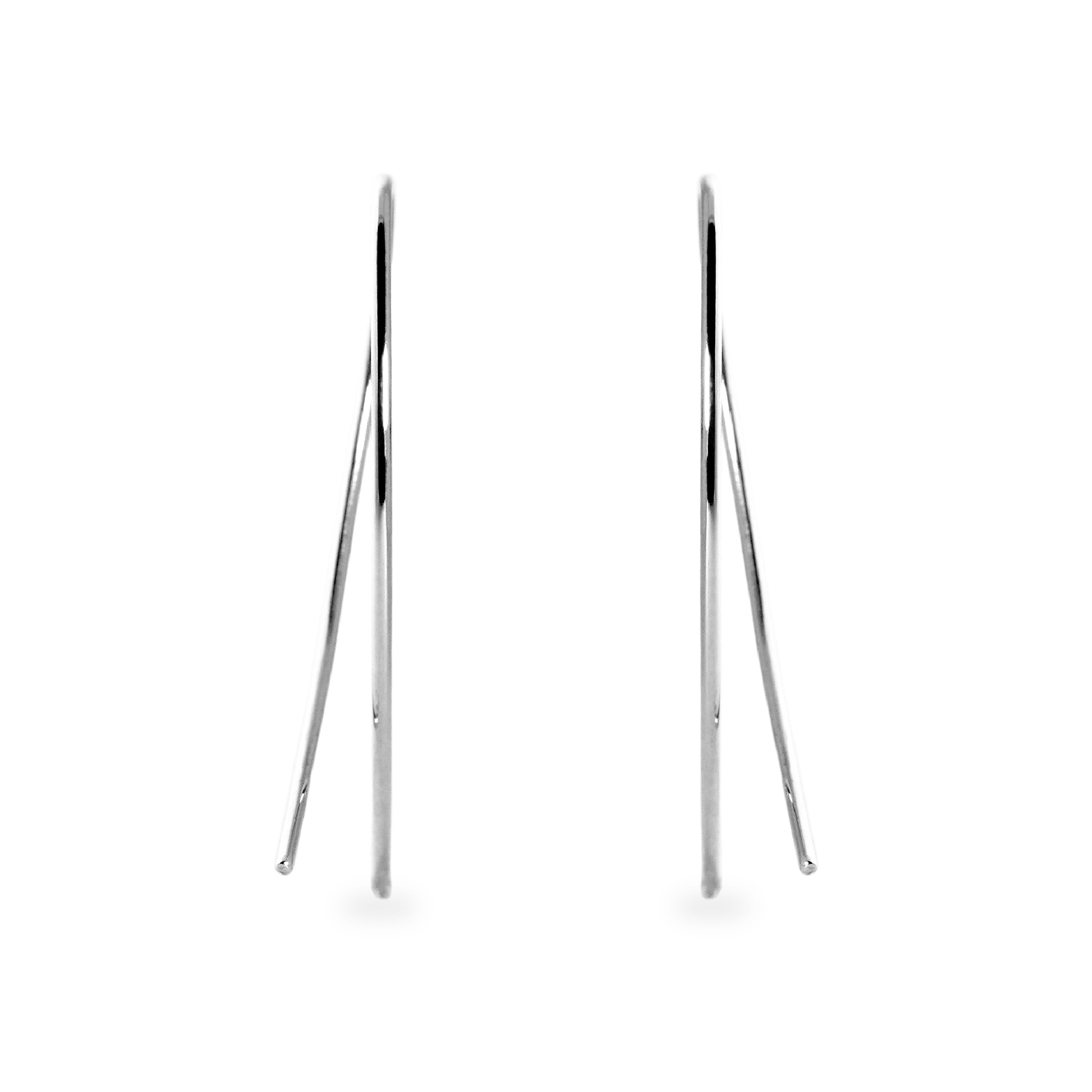 Helmlinger Lab Aros colgantes hilo curvo platino – Helmlinger Joyas