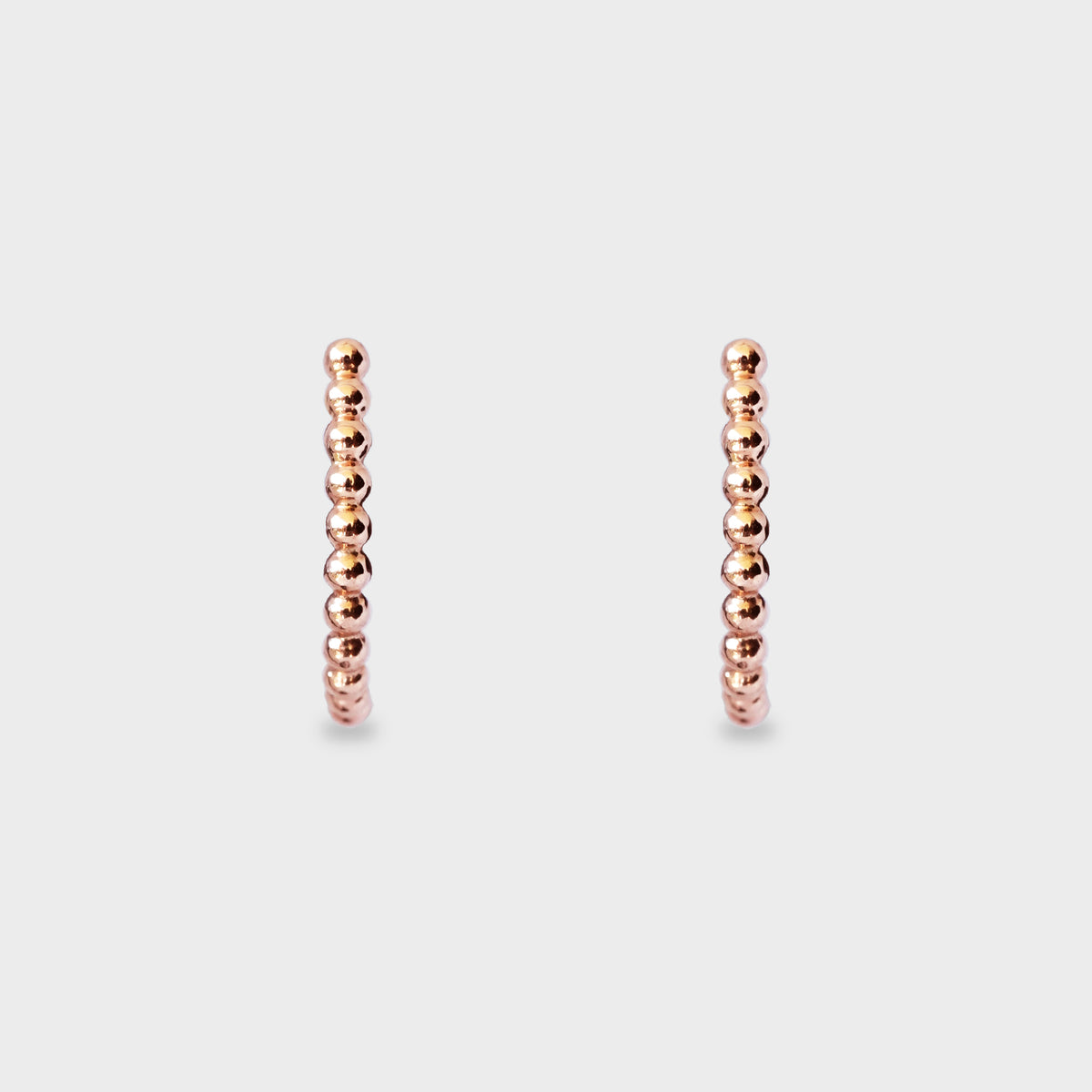 Aros arcos de esferas oro rosado