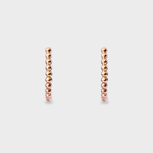 Aros arcos de esferas oro rosado