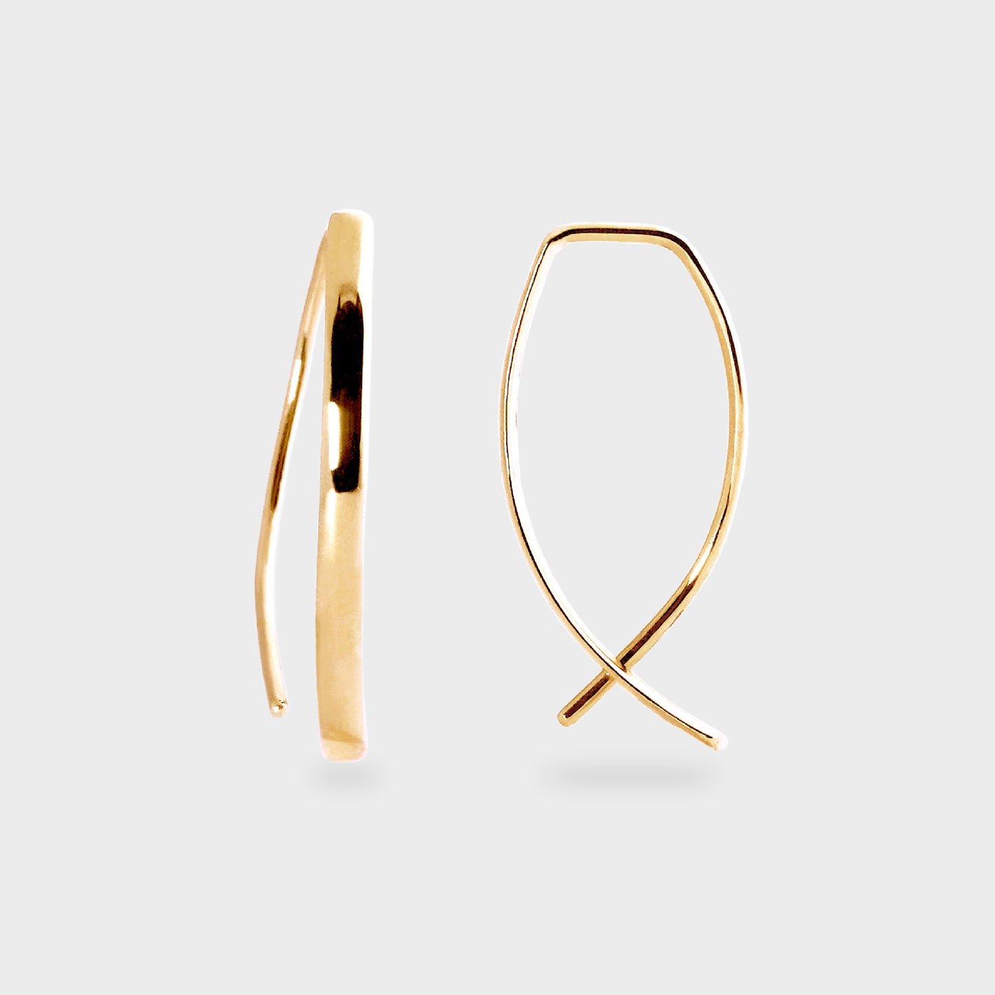 Aros colgantes placa curva