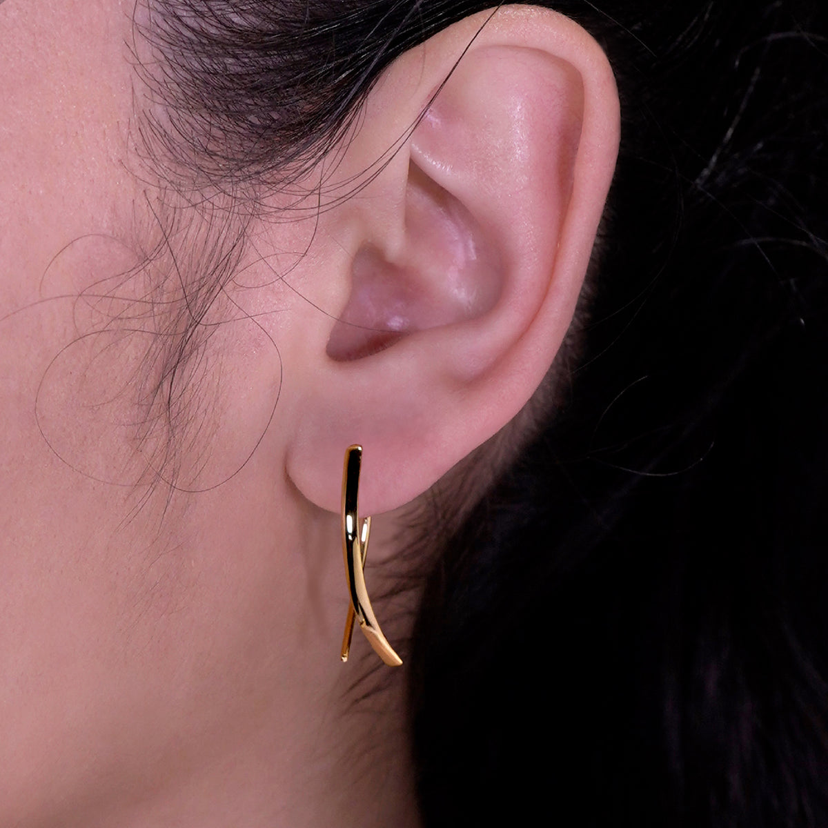 Aros colgantes placa curva