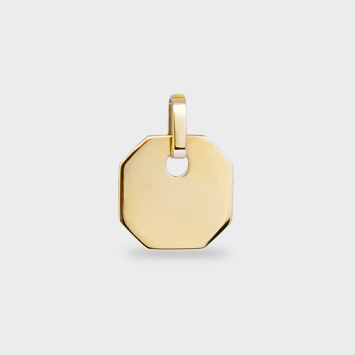 Placa hexagonal oro amarillo