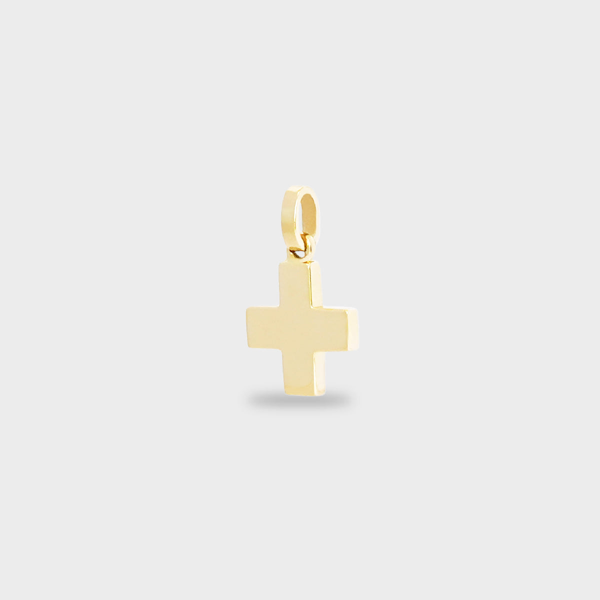 Cruz plana simétrica oro amarillo