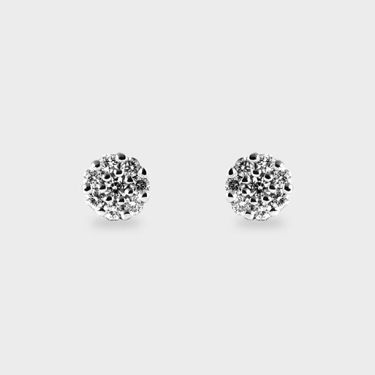 Aros halo platino pequeños