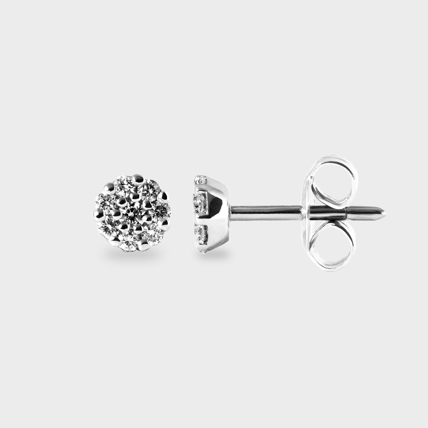 Aros halo platino pequeños