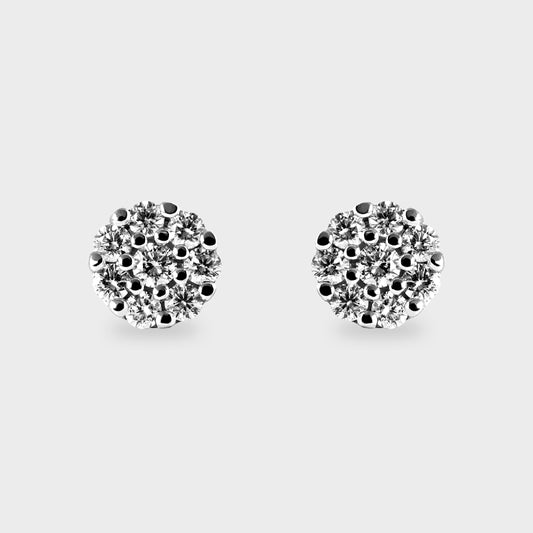 Aros halo platino grandes