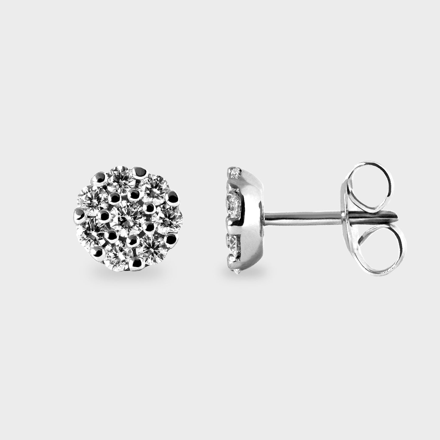 Aros halo platino grandes