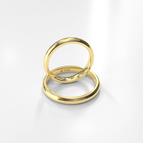 Link de pago Argolla bombé fuerte 3.7 mm Oro amarillo