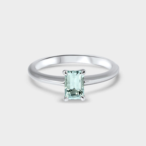 Aguamarina corte esmeralda