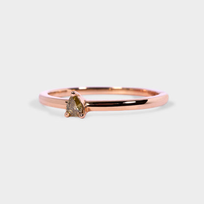 Anillo gota fancy oro rosado