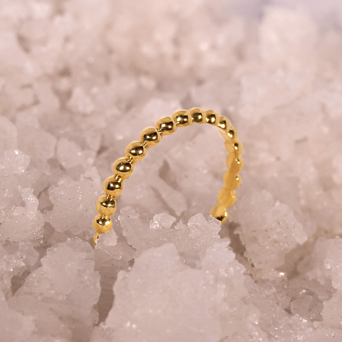 Anillo esferas 360° oro amarillo