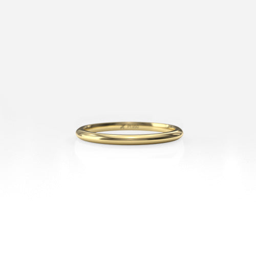Argolla bombé fuerte 2 mm Oro amarillo