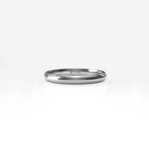 Argolla bombé fuerte 3 mm Platino