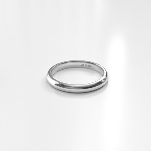 Argolla bombé fuerte 3 mm Platino