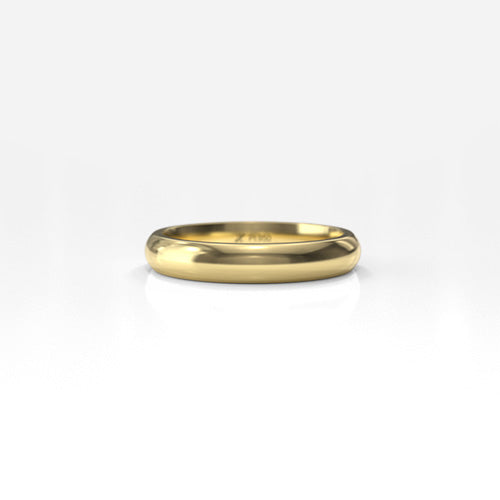 Argolla bombé fuerte 4 mm Oro amarillo