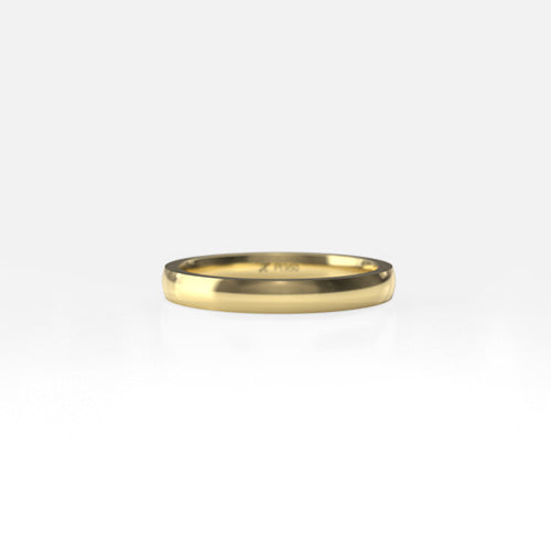 Argolla bombé suave 3 mm Oro amarillo