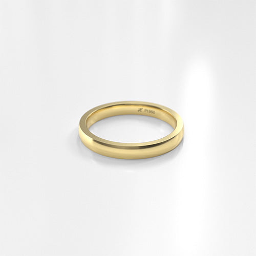 Argolla bombé suave 3 mm Oro amarillo