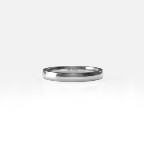 Argolla bombé suave 3 mm Platino
