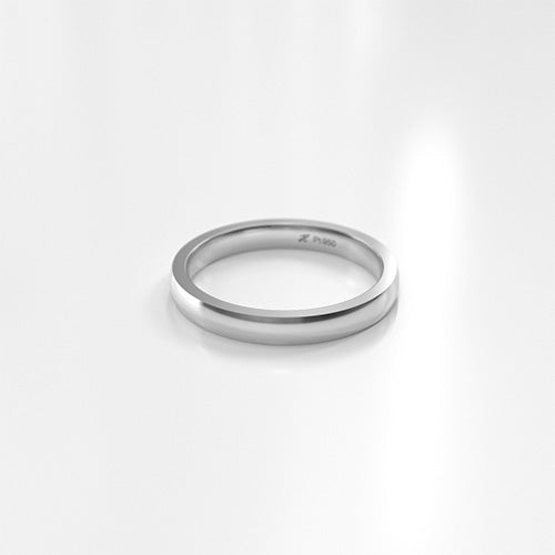 Argolla bombé suave 3 mm Platino