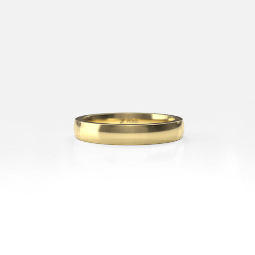 Argolla bombé suave 4 mm Oro amarillo