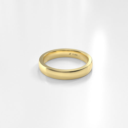 Argolla bombé suave 4 mm Oro amarillo