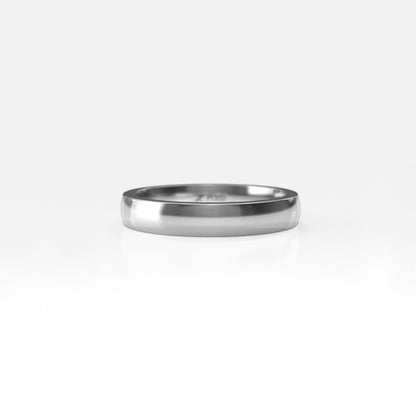 Argolla bombé suave 4 mm Platino