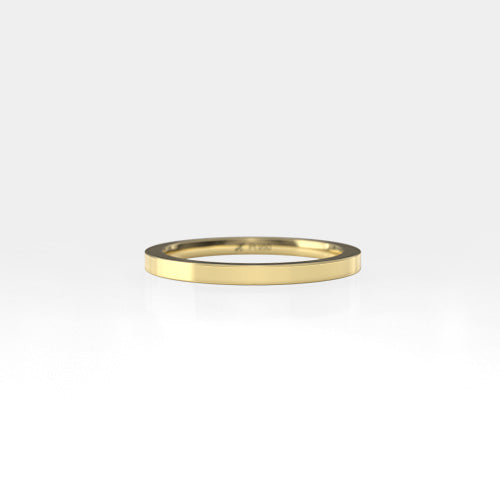 Argolla plana 2 mm Oro amarillo