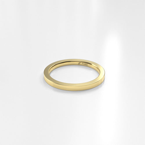 Argolla plana 2 mm Oro amarillo