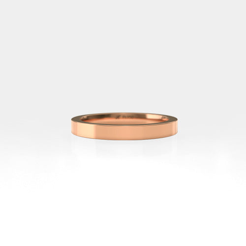 Argolla plana 3 mm Oro rosado