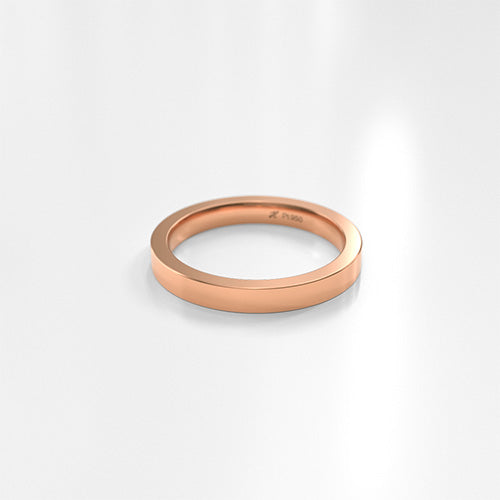 Argolla plana 3 mm Oro rosado