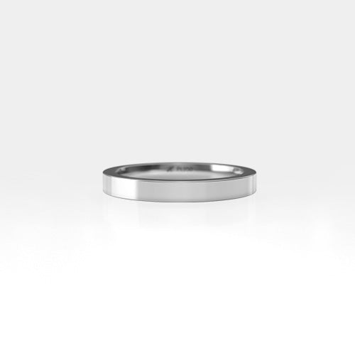 Argolla plana 3 mm Platino