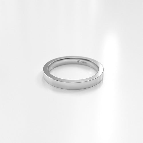 Argolla plana 3 mm Platino