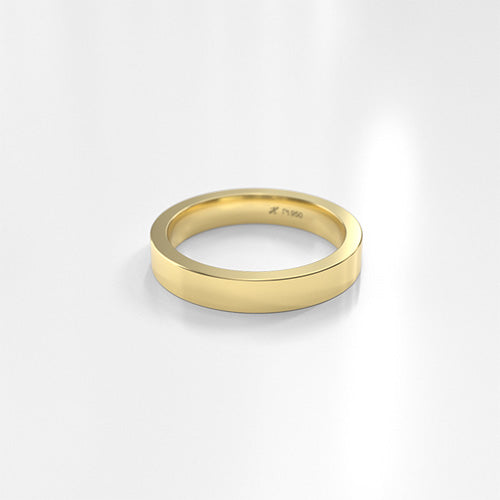Argolla plana 4 mm Oro amarillo