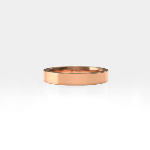 Argolla plana 4 mm Oro rosado