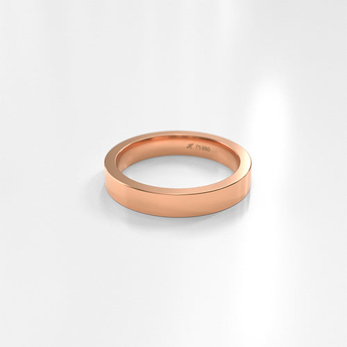 Argolla plana 4 mm Oro rosado